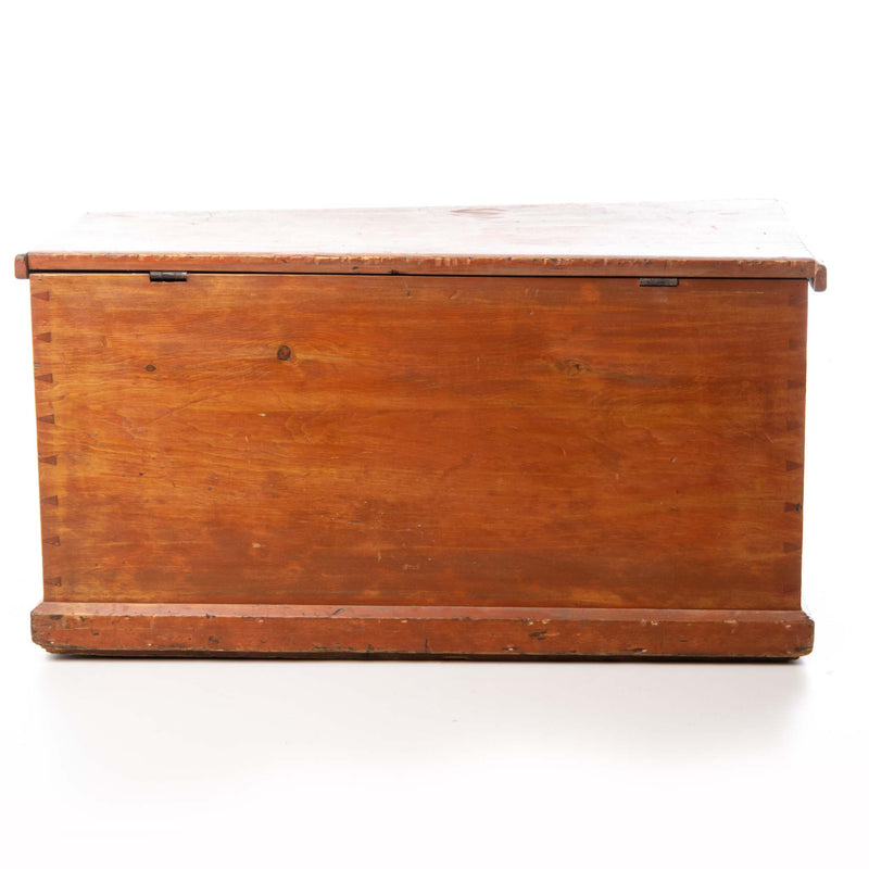 Pine Blanket Box with Metal Handles