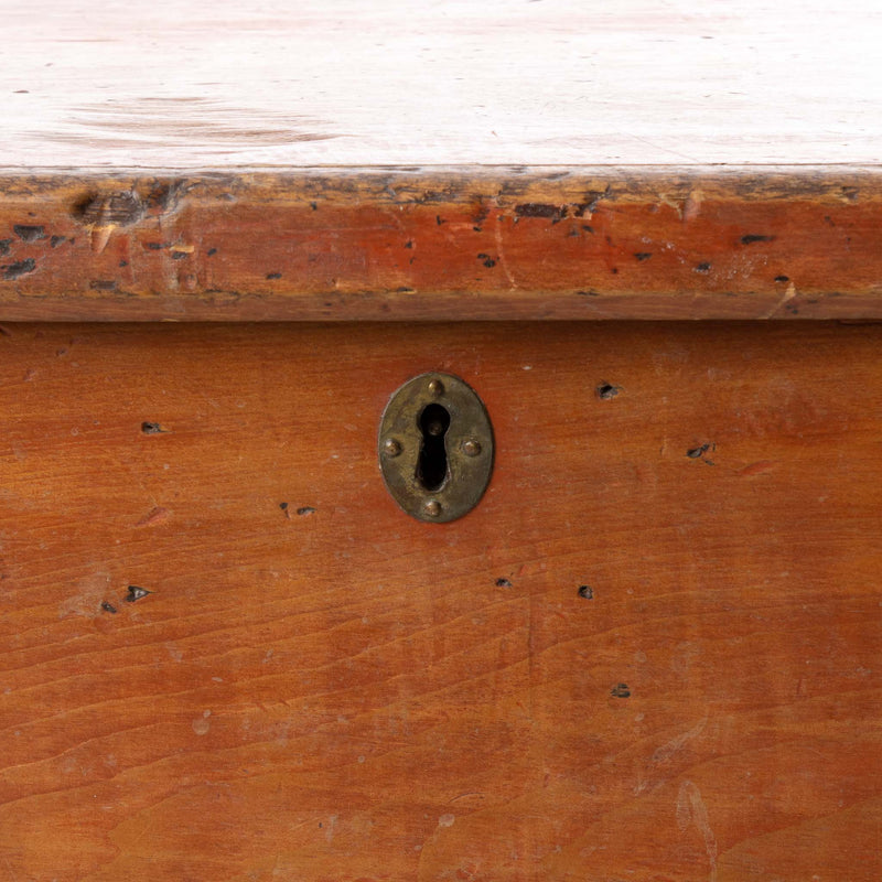 Pine Blanket Box with Metal Handles