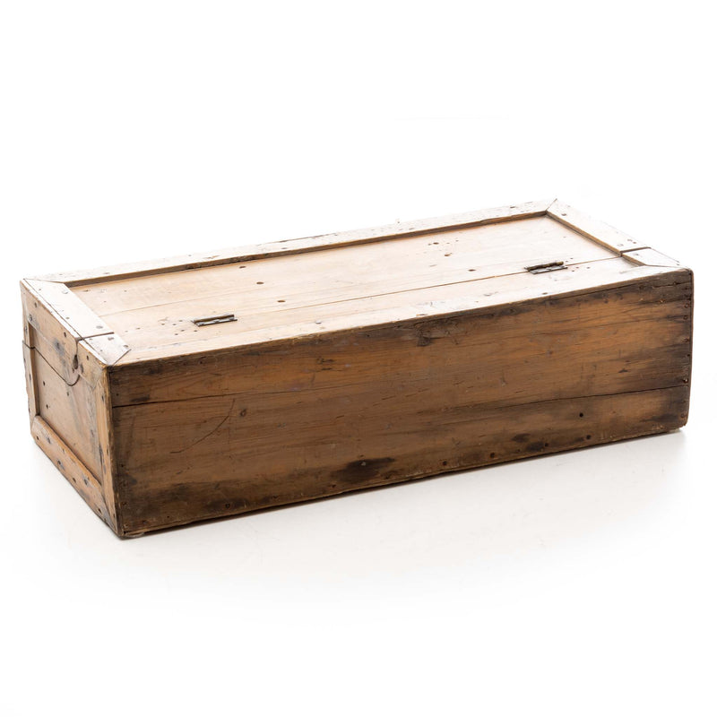 Pine Tool Box with Three-Quarter Split Lid