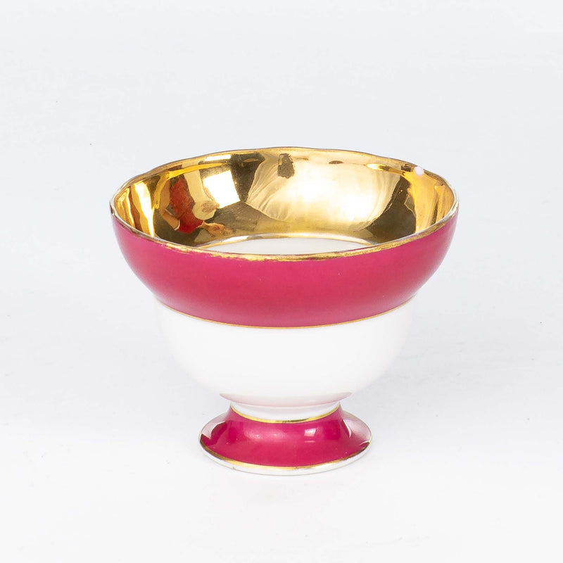 Princess Pink and Gold Footed Cup & Saucer