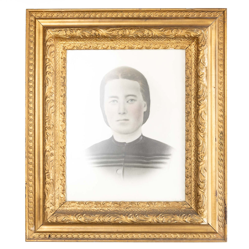 Plaster & Wood Framed Image of Lady