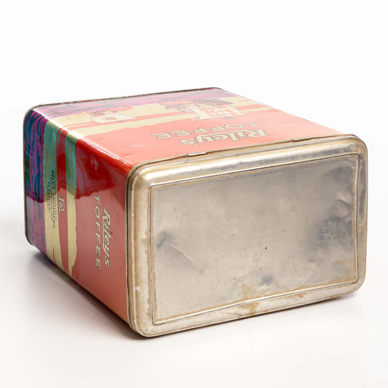 Large Hinged Lid Rileys Toffee 16Lb Tin Ship Design