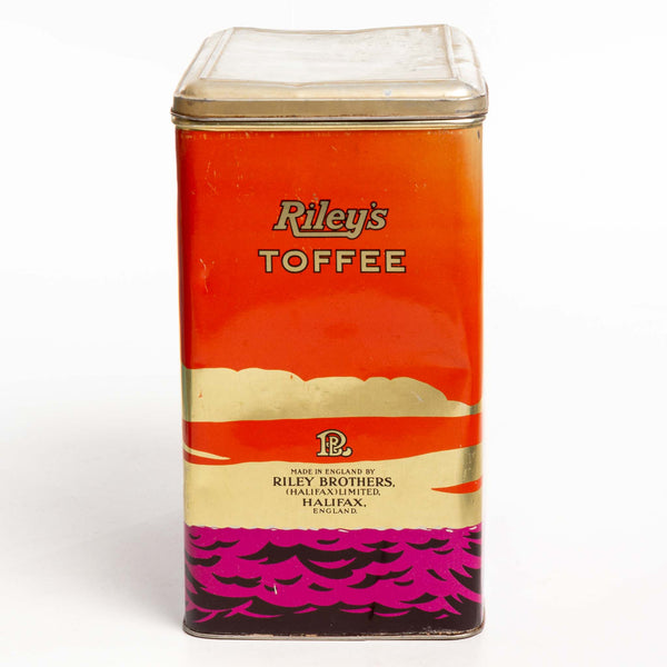 Large Hinged Lid Rileys Toffee 16Lb Tin Ship Design