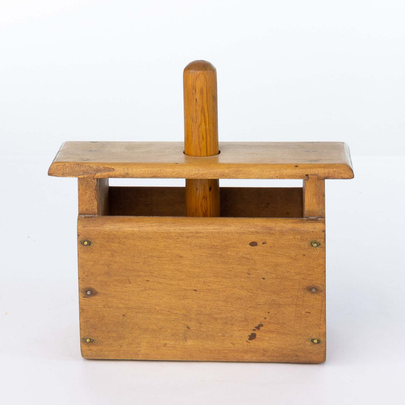 Rectangular Wood Butter Press w/ 2x Triple Stripes