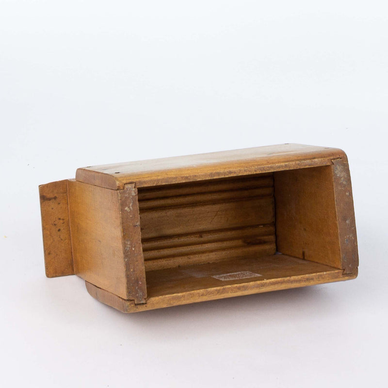 Rectangular Wood Butter Press w/ 2x Triple Stripes