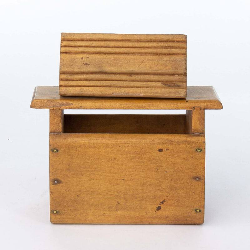 Rectangular Wood Butter Press w/ 2x Triple Stripes
