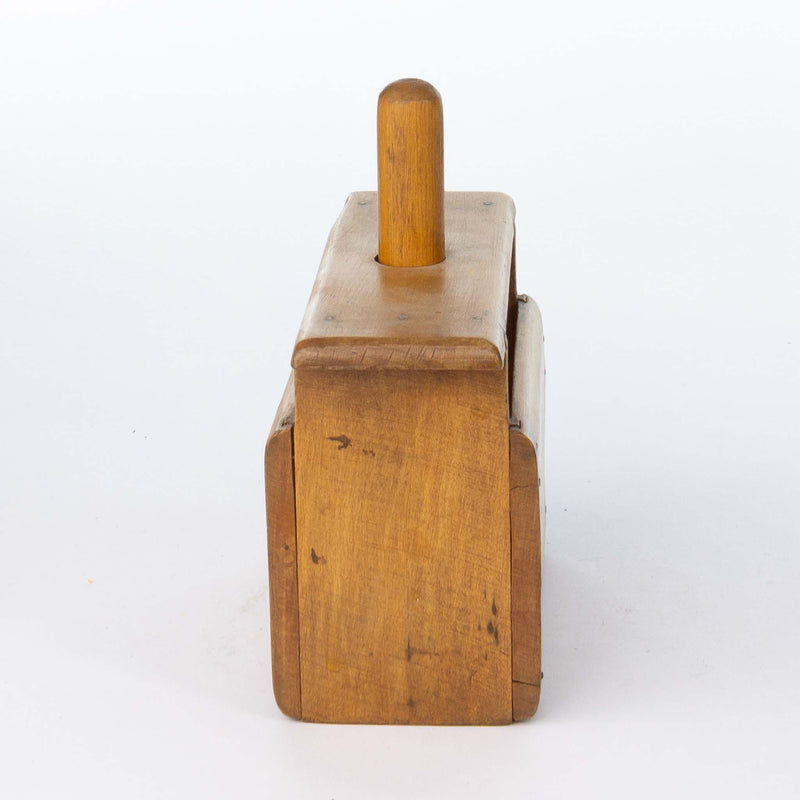 Rectangular Wood Butter Press w/ 2x Triple Stripes