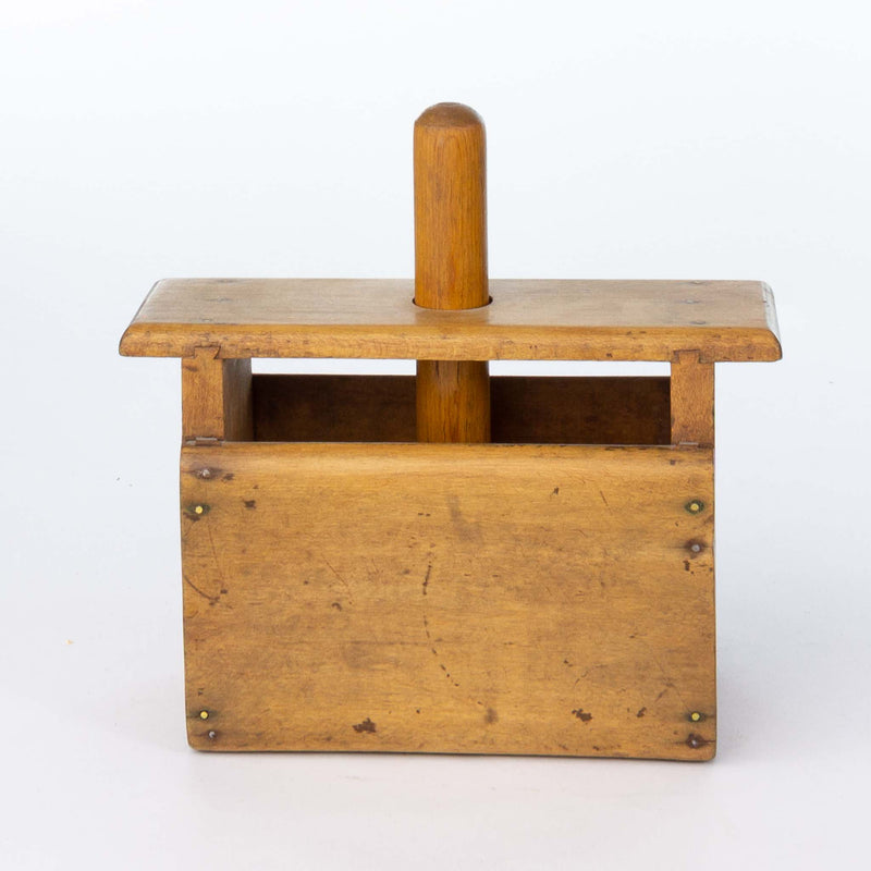 Rectangular Wood Butter Press w/ 2x Triple Stripes