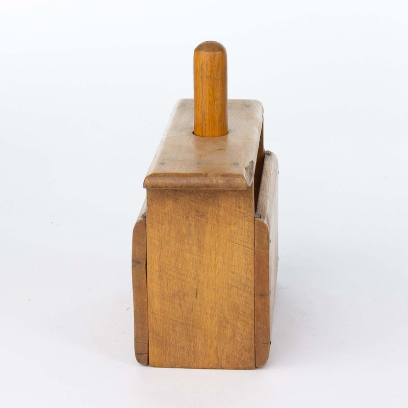 Rectangular Wood Butter Press w/ 2x Triple Stripes