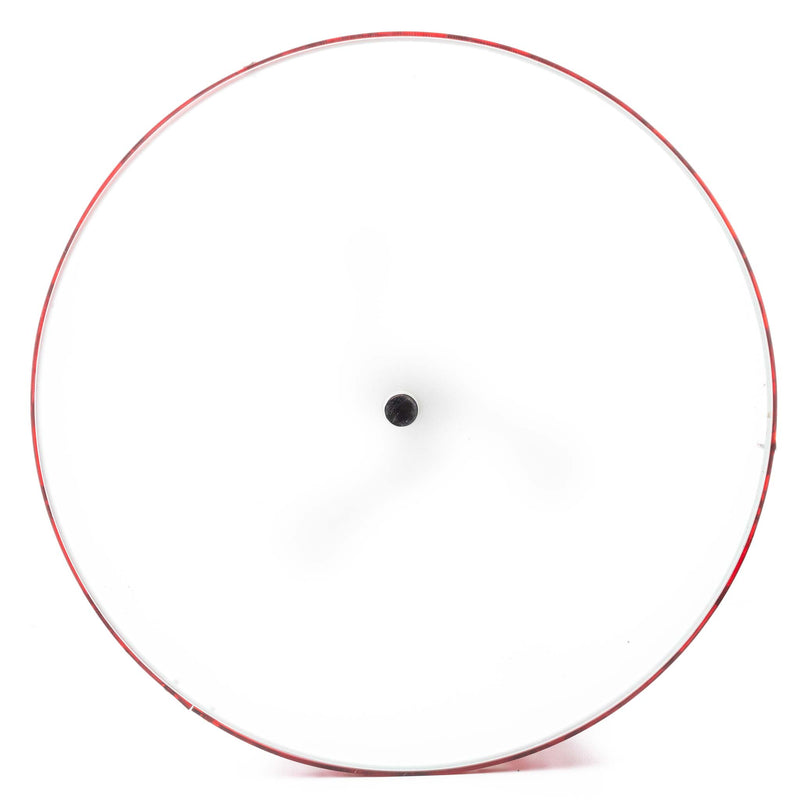 Red and White Resin Fret Pattern Ceiling Fixture