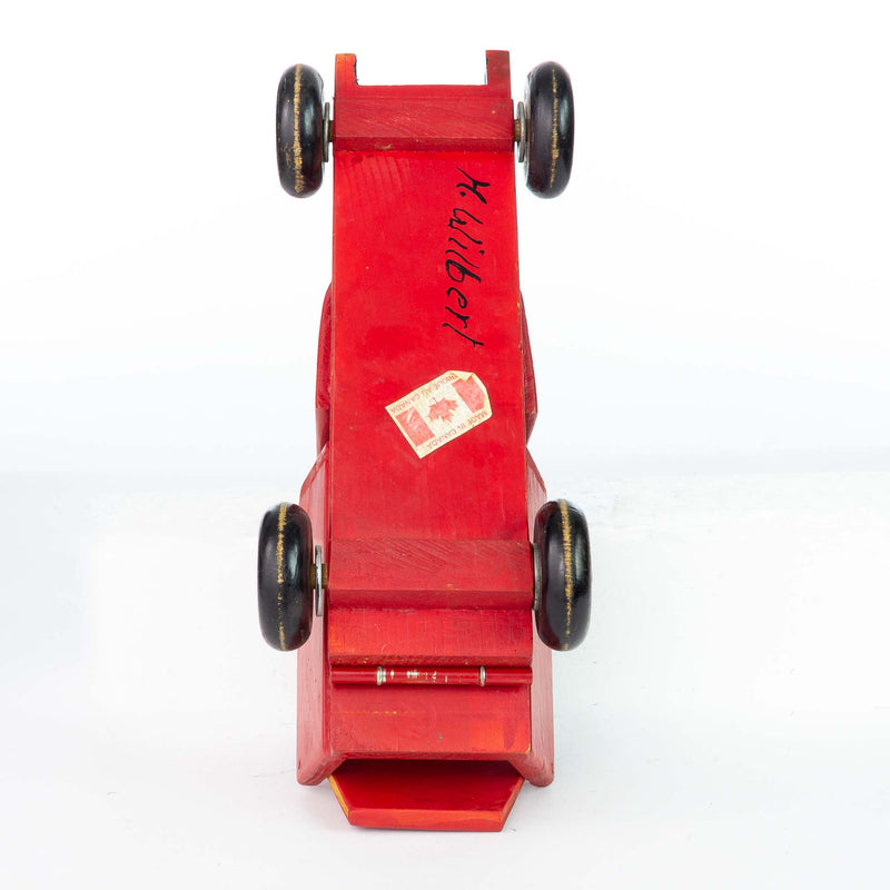 Red Wooden Toy Tipper Truck