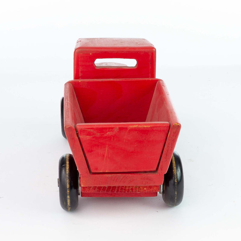 Red Wooden Toy Tipper Truck