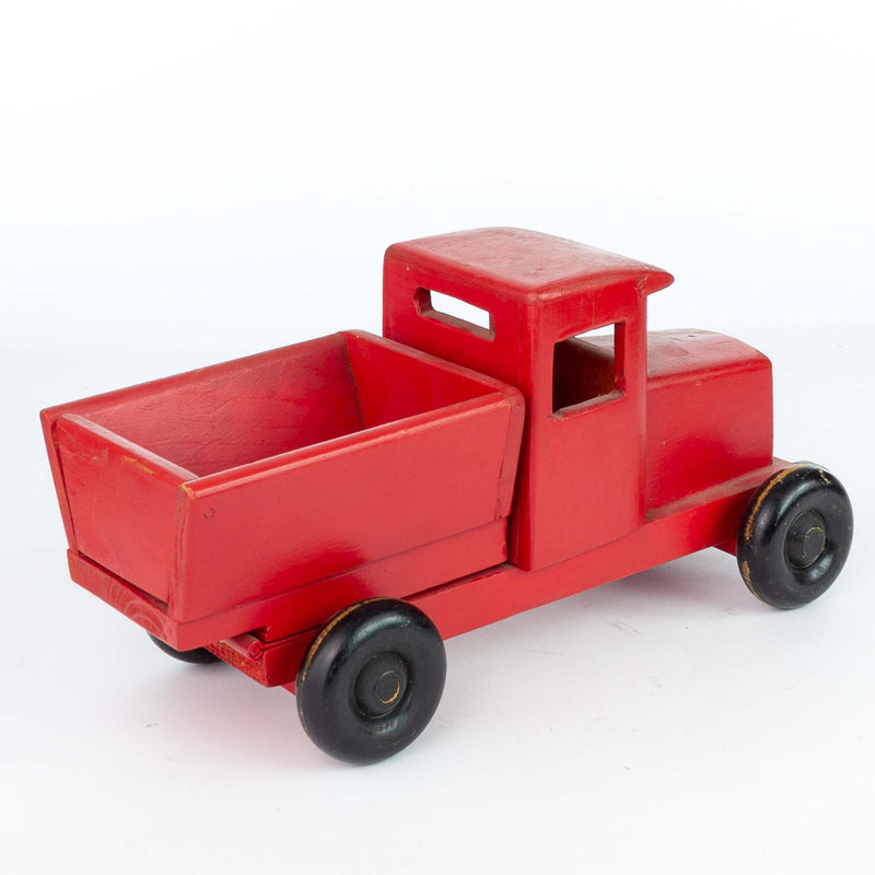 Red Wooden Toy Tipper Truck
