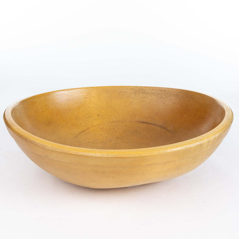Out of Round Wood Dough Bowl (12x13")