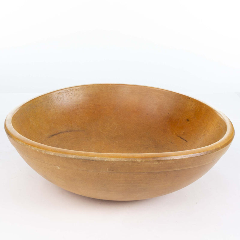 Out of Round Wood Dough Bowl (12x13")