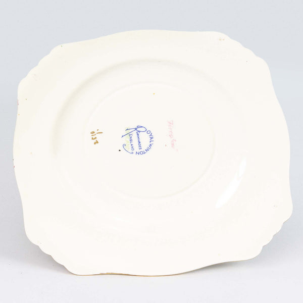 Royal Winton 6" Bread & Butter Plate White Fireglow