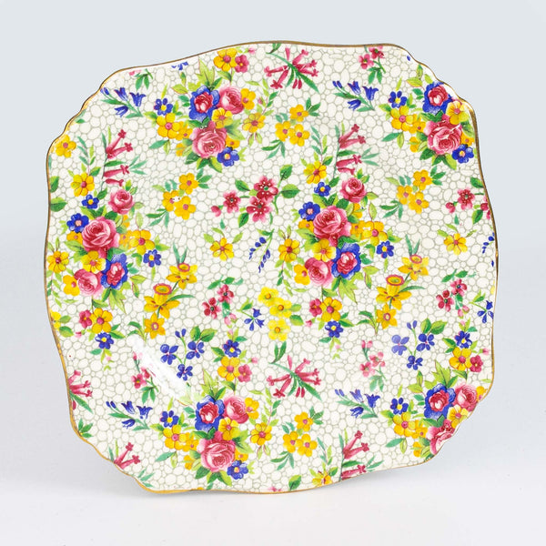 Royal Winton 6" Bread & Butter Plate White Fireglow