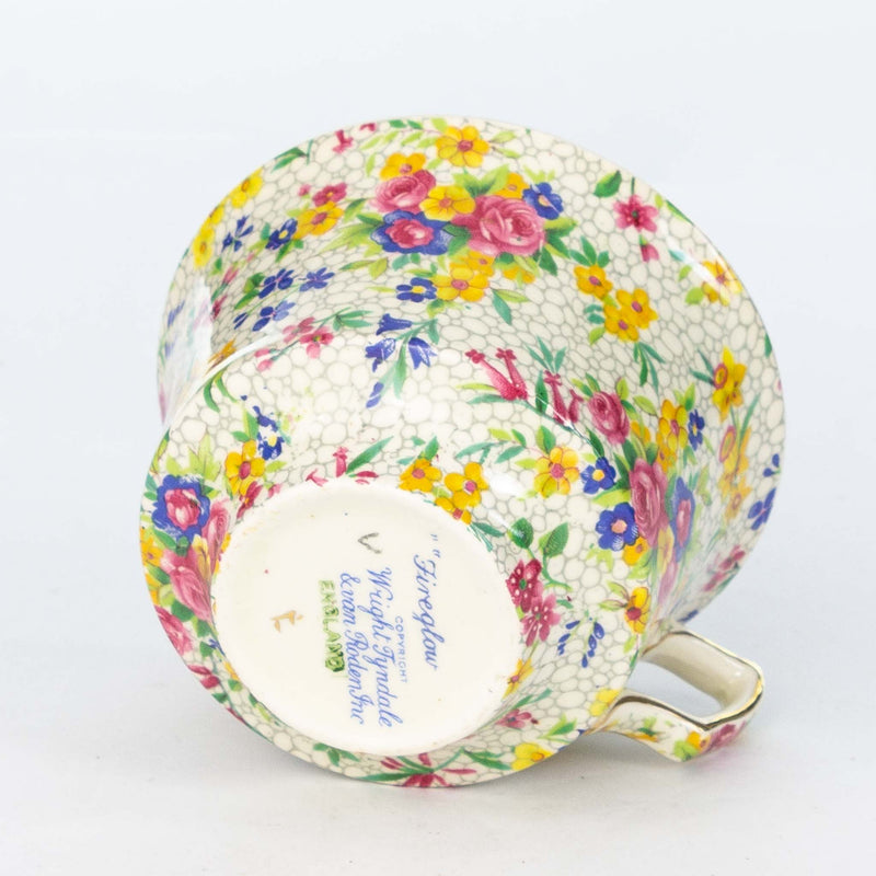 Royal Winton "White Fireglow" Teacup & Saucer