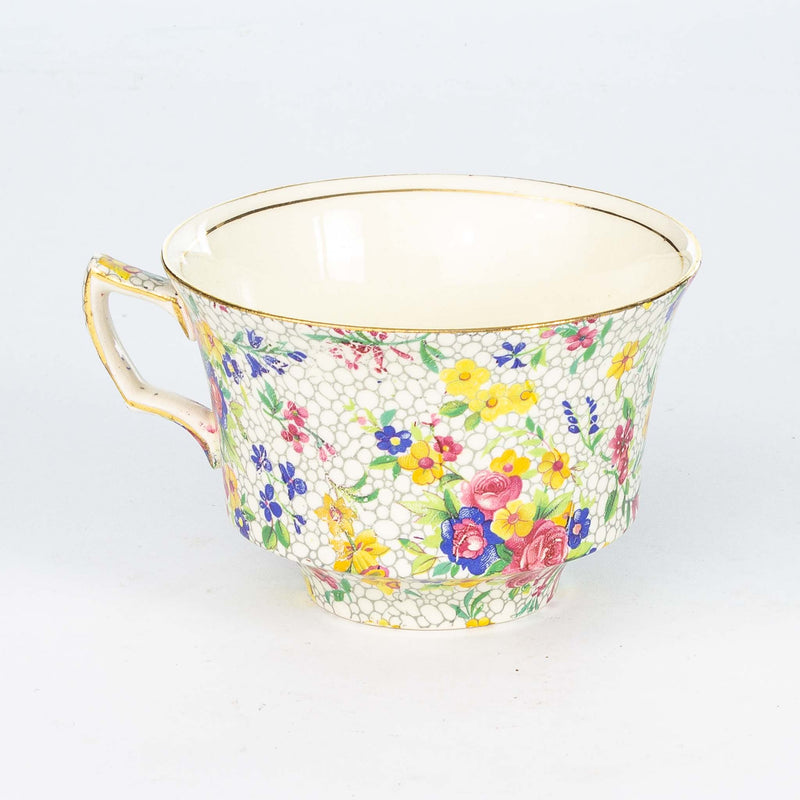 Royal Winton White Fireglow Teacup & Saucer