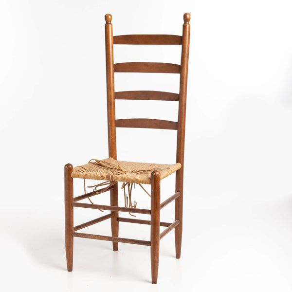 Single Rush Seated Ladder Back Chair