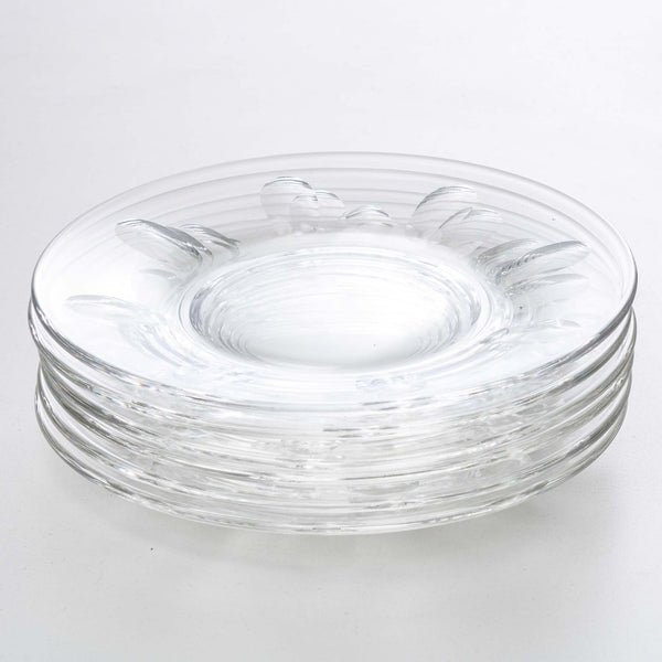 Thumbprint Glass Bread & Butter Plates (Set of 6)
