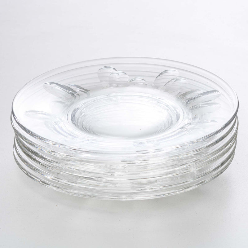 Thumbprint Glass Bread & Butter Plates (Set of 6)