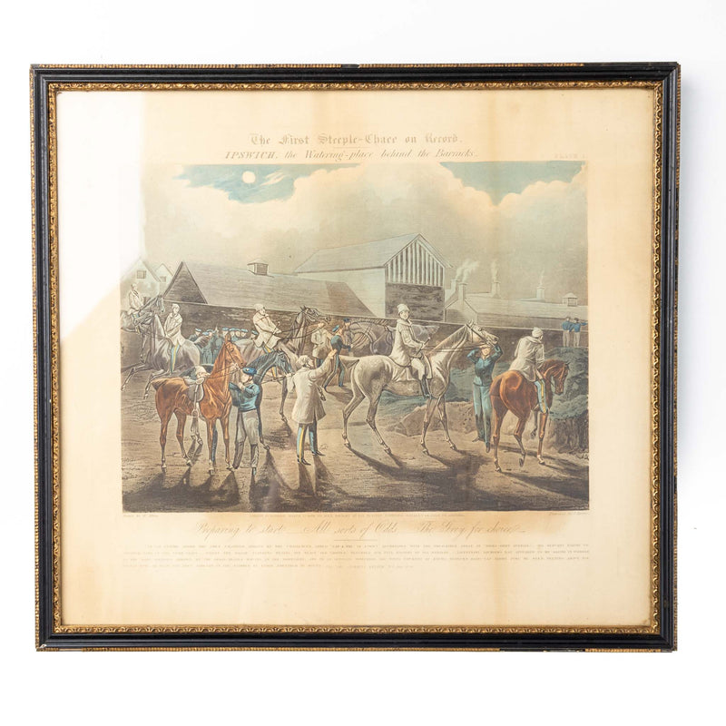 Lithographs - "The First Steeplechase on Record" (Set of 4)