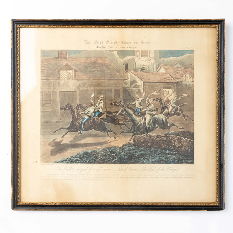 Lithographs - "The First Steeplechase on Record" (Set of 4)