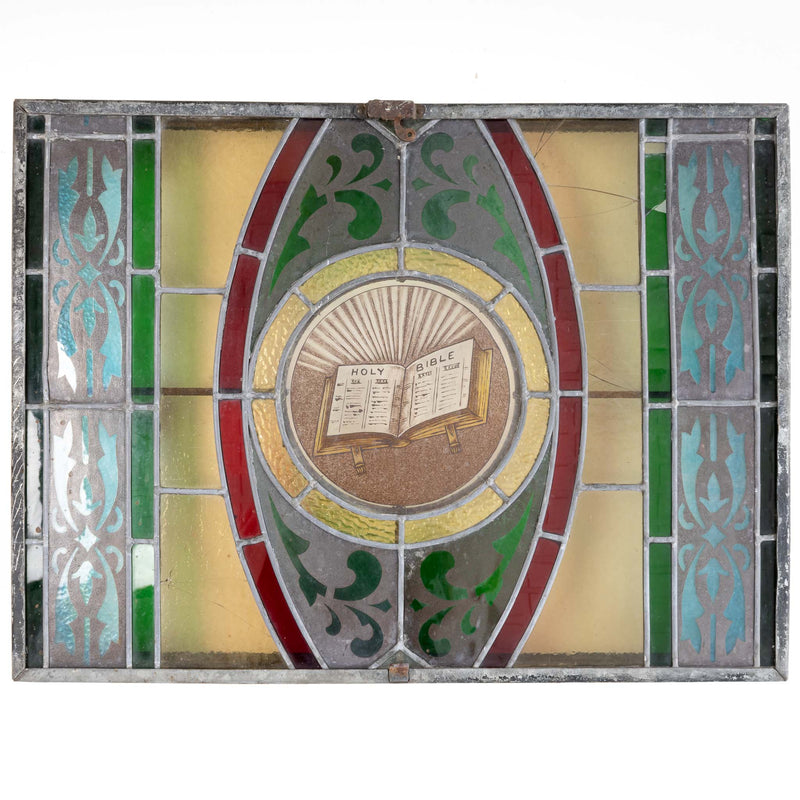 Stained Glass Church Window - Holy Bible