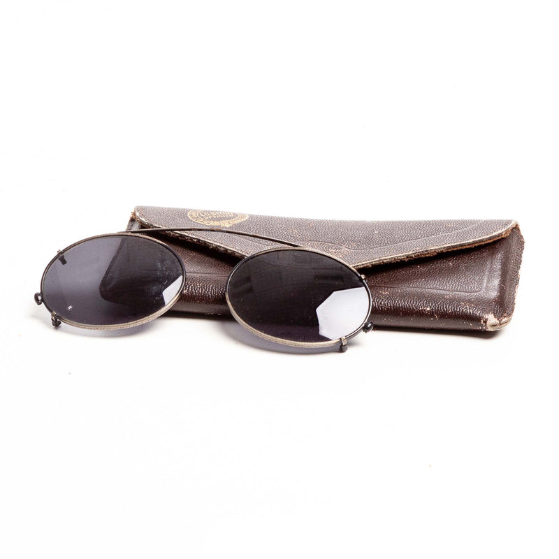 Clip On Sunglasses In Leather Case