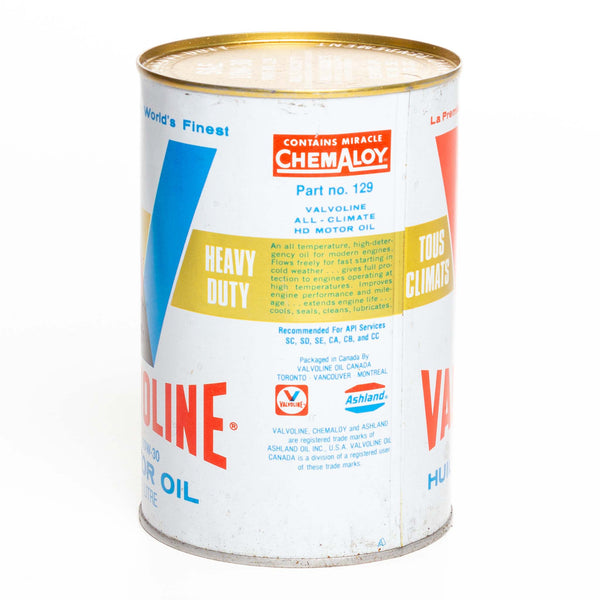 Valvoline "SAE 10W-30" Motor Oil Can
