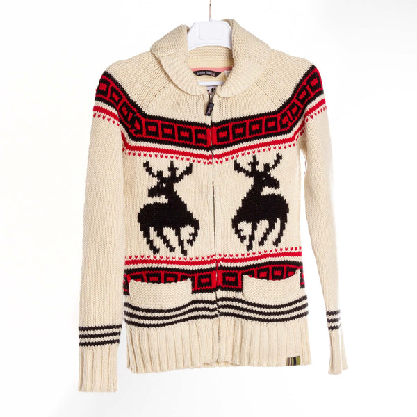 Reindeer Zip Knit Sweater