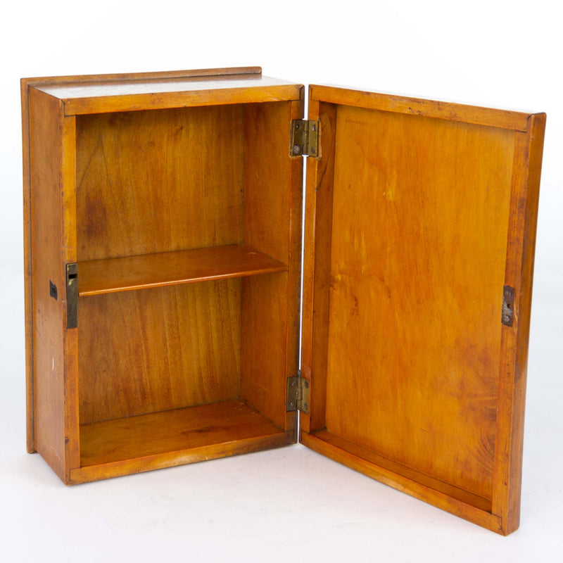 Wood Two-Section Box with Hinged Lid