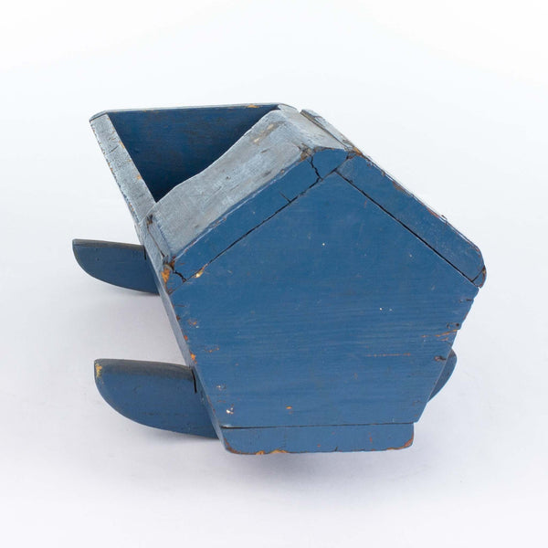 Blue Painted Doll Cradle