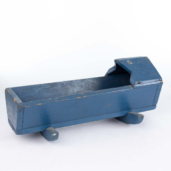 Blue Painted Doll Cradle