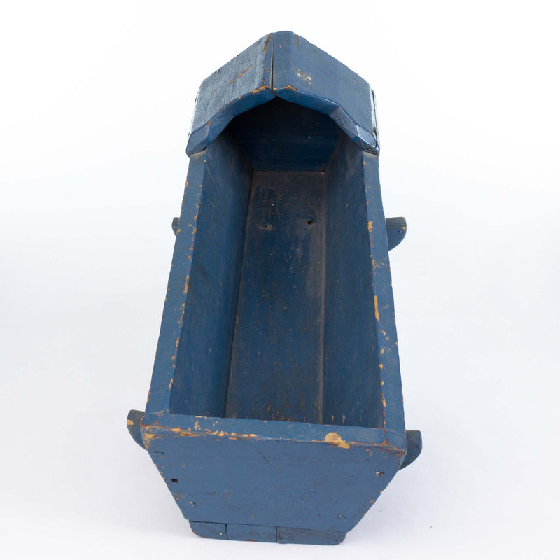Blue Painted Doll Cradle