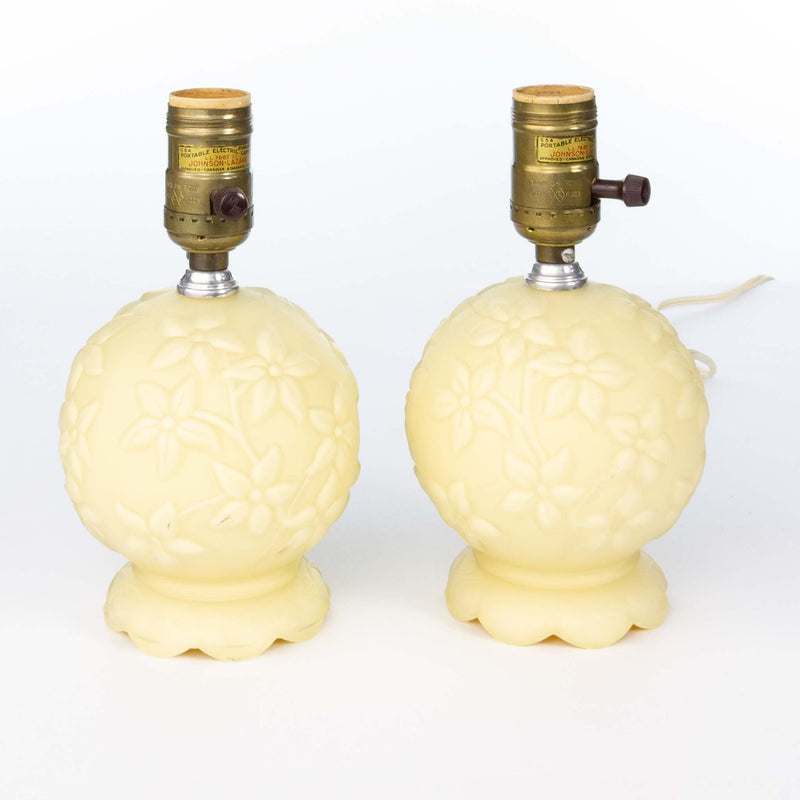 Pair of Small Flower Lamps