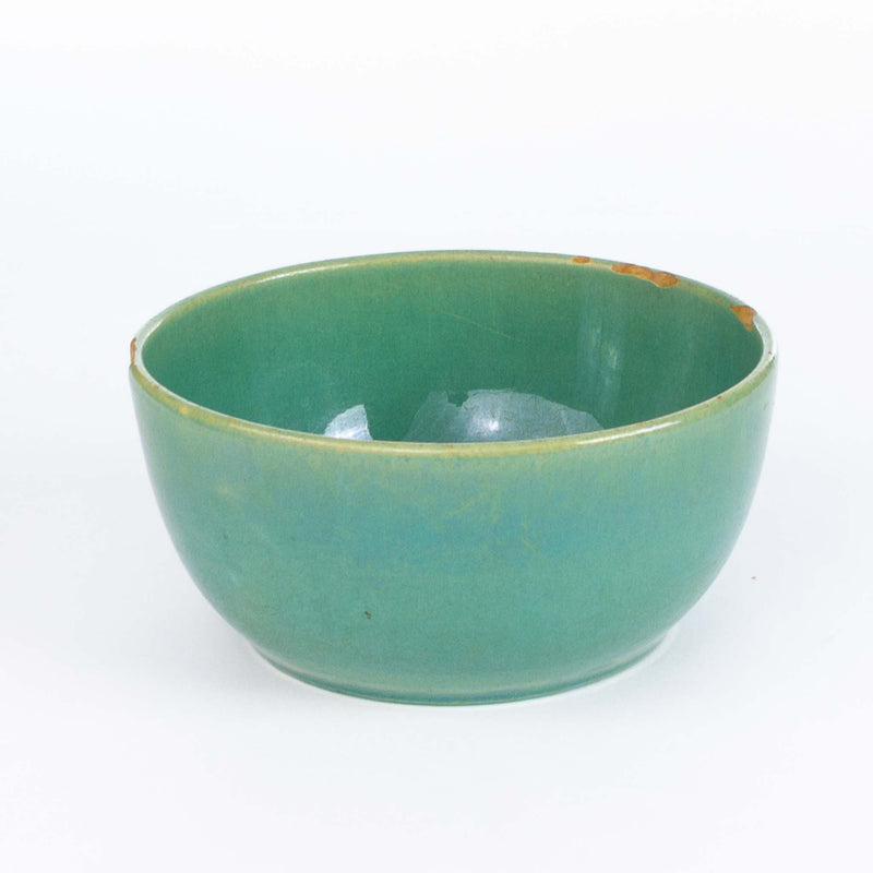 Green Medalta Mixing Bowl 7" Chipped as is