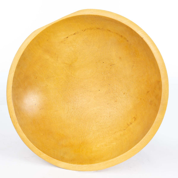 Out of Round Wood Dough Bowl
