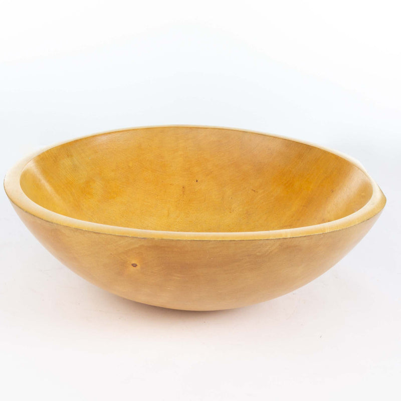 Out of Round Wood Dough Bowl