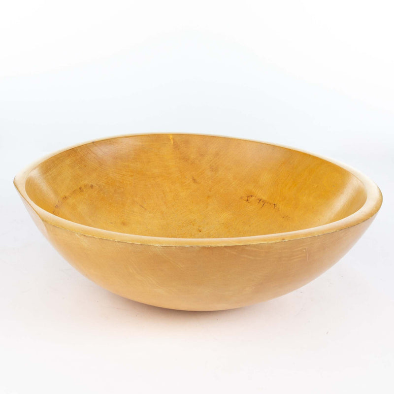 Out of Round Wood Dough Bowl