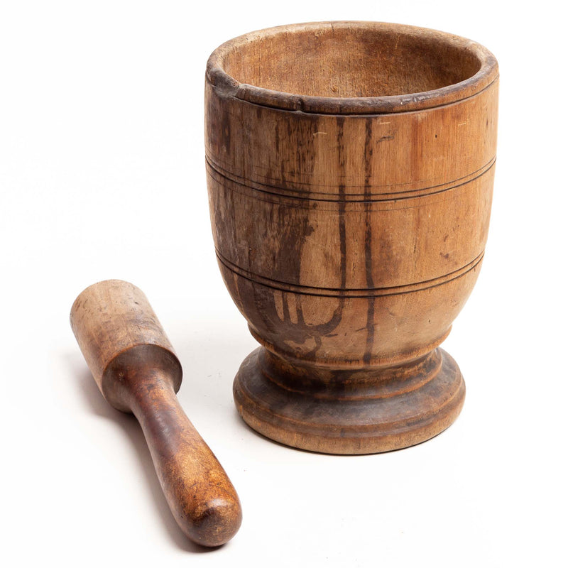 Wood Mortar and Pestle