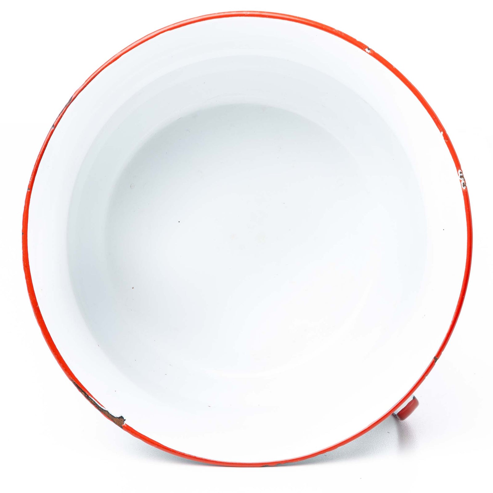 White with Red Enamelware Chamber Pot with Handle – Iron Crow