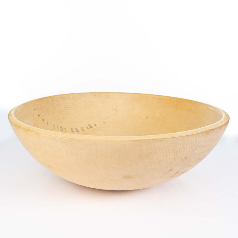 Out of Round Wood Dough Bowl